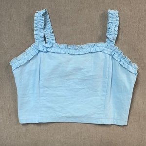WORN. Light blue pacsun crop top. Fitted.